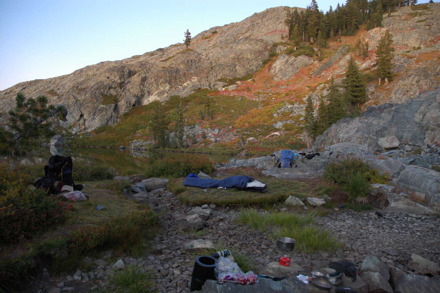 Camp at Glacier Lake