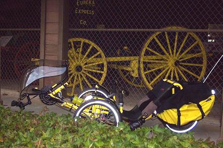 Stagecoach and tricycle